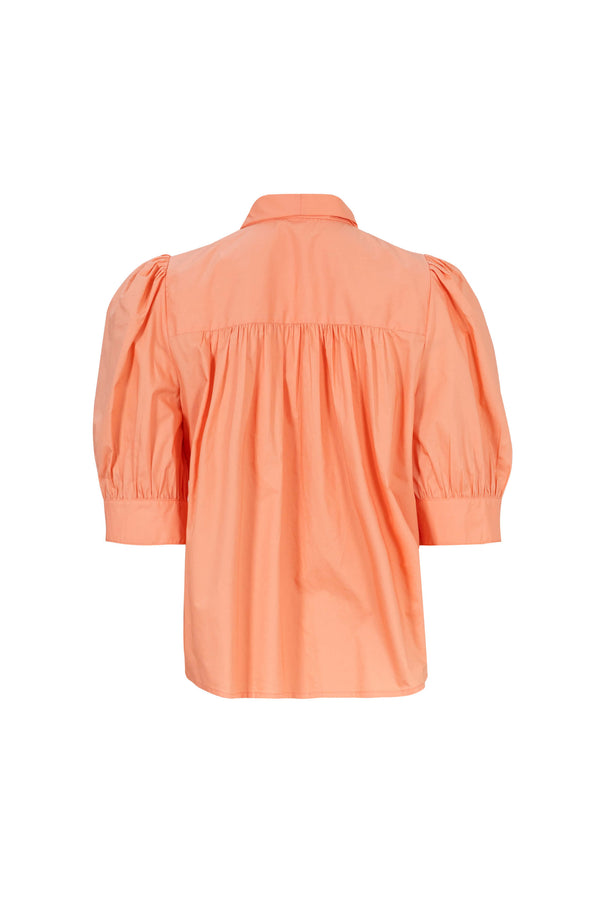 Federica Bow-Neck Gathered-Back Blusa 752943