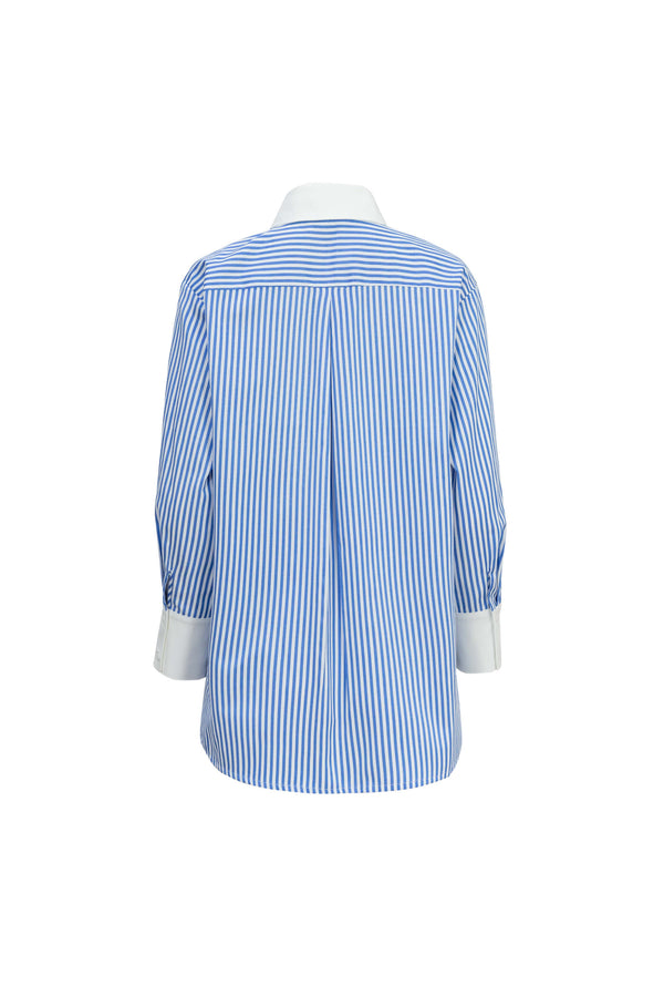 Camila Contrast-Cuff Oversized Camisa 752944