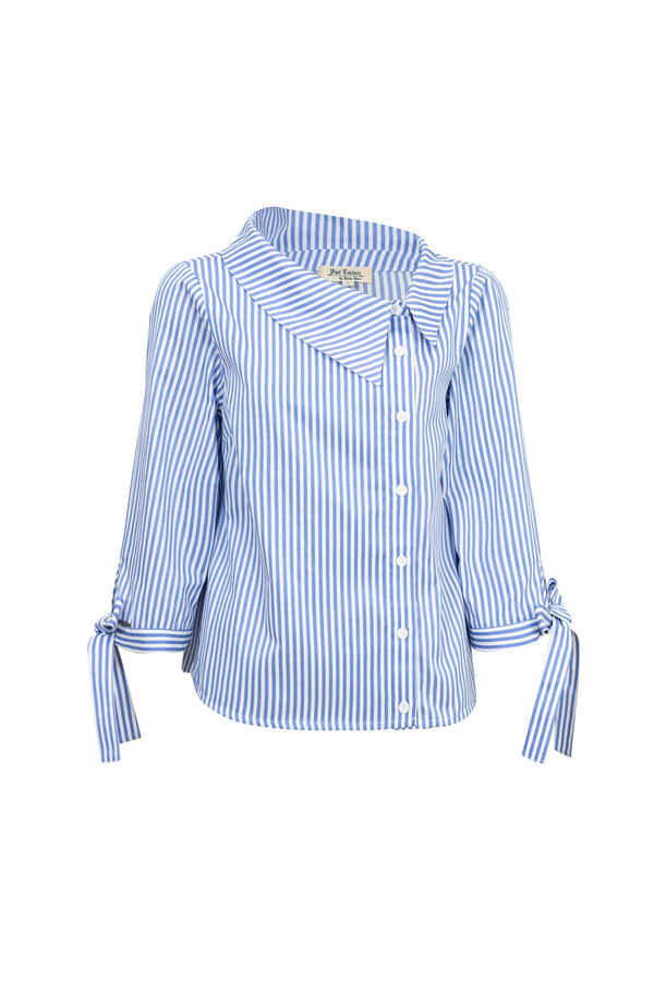 Cynthia Layered-Detail Button-Down Blusa 752953DEN