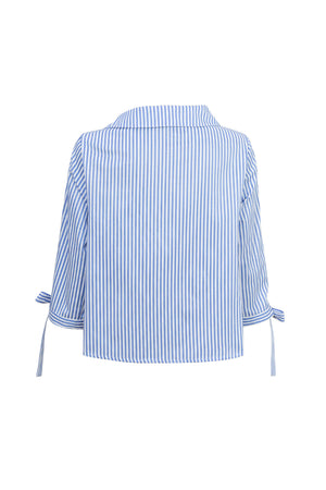 Cynthia Layered-Detail Button-Down Blusa 752953DEN