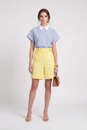 Antonia Asymmetric-Closure High-Waist Bermudas 731137 PAJ