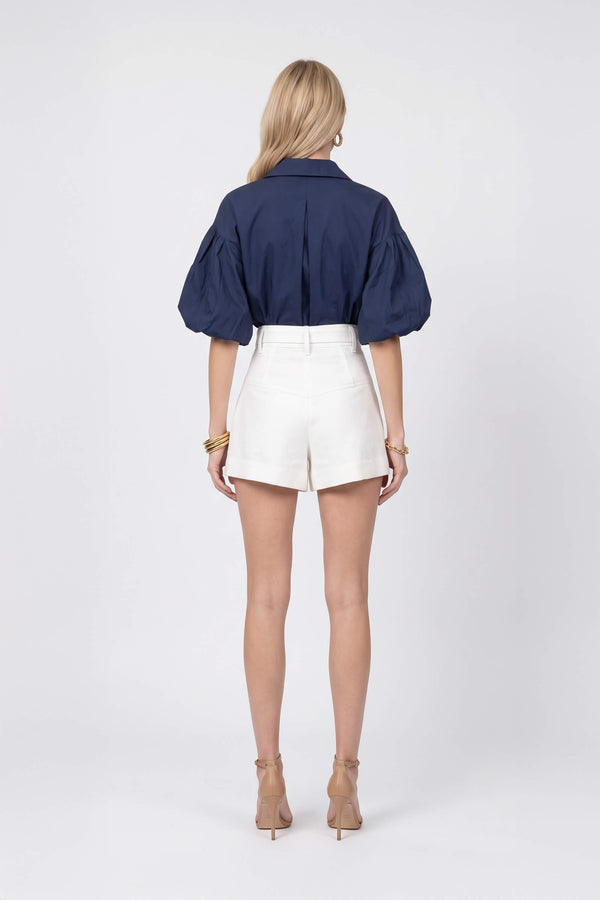 Martina Belted High-Waist Shorts 731152 HUE