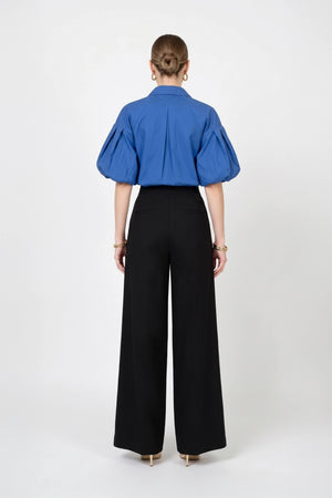 Alexa High-Waist Wide-Leg Tailored Pantalón  532085 NEG