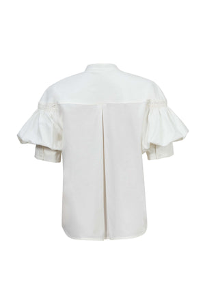 Nadia Asymmetric Crossover-Front Blusa 752963BCO