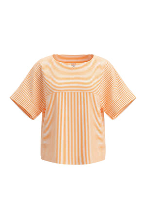 Mia Striped Short Sleeve Blusa 752970 NAR