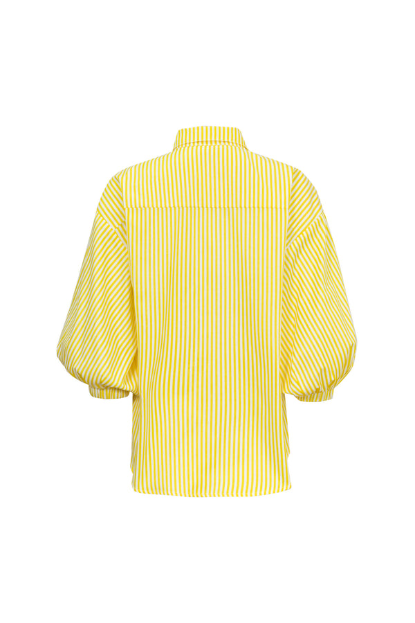 Lucia Puff-Sleeve Button-Down Camisa 752977AMA