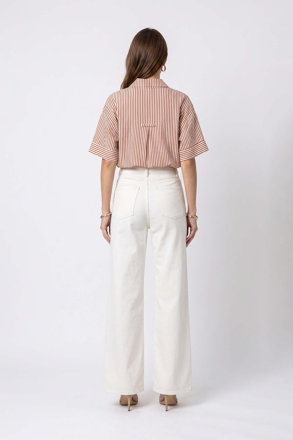 Adelina High-Waist Wide-Leg Pantalón 731151 HUE