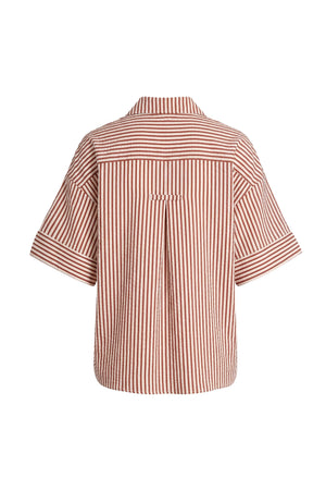 Alexa Striped Short Sleeve Blusa 752982 LAD