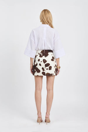 Camila One-Shoulder Smocked-Cuff Blusa 752992