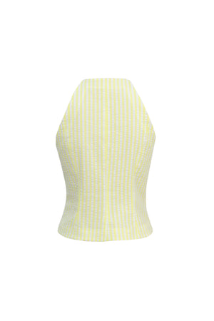 Adela Halter Zipper-Front Blusa 752998 ARE/AMA