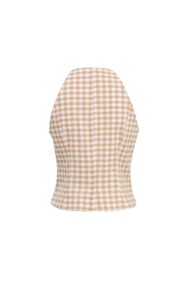 Adela Halter Zipper-Front Blusa 752998 ARE/AMA