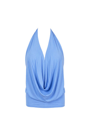 Sofía Halter Cowl-Neck Backless Blusa 753039 PER