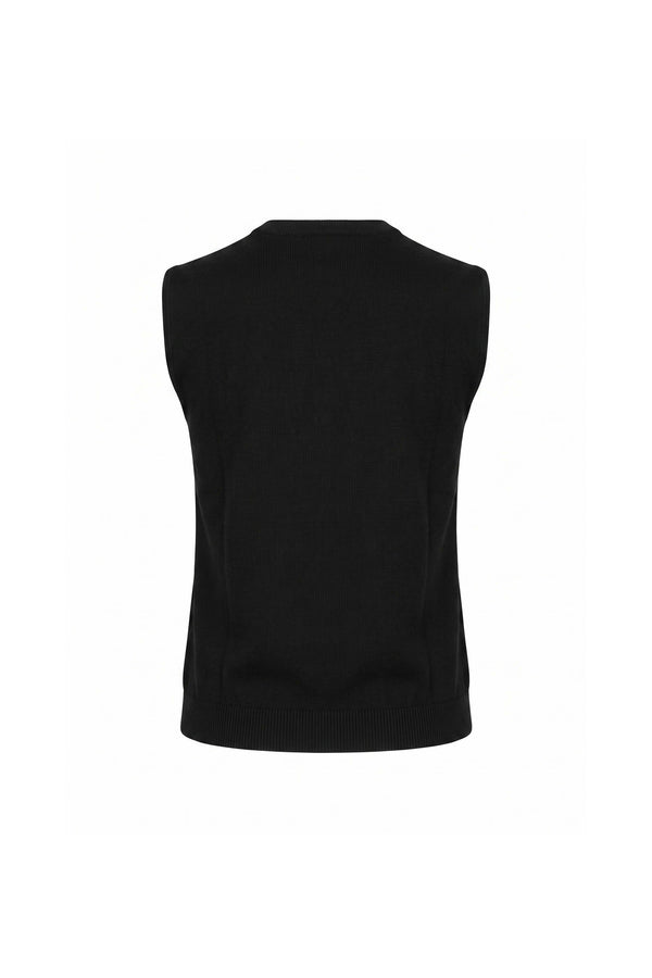 *Olimpia Sleeveless Tie Detail Blusa (Solo Blusa) 850110 NEG