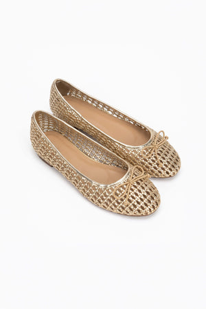 Camila Woven Bow Flat Ballerinas ZA02390 DOR