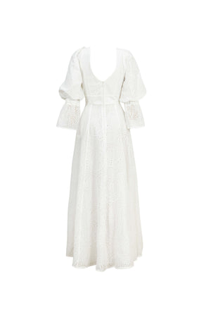 Aaliyah Eyelet Maxi Vestido 723096 HUE - Reina Diaz