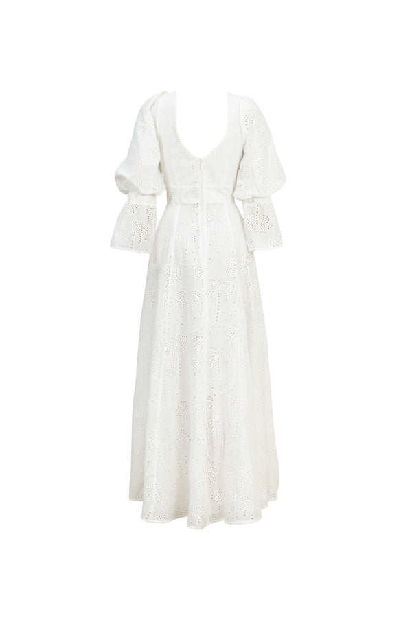 Aaliyah Eyelet Maxi Vestido 723096 HUE - Reina Diaz