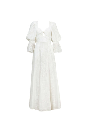 Aaliyah Eyelet Maxi Vestido 723096 HUE - Reina Diaz