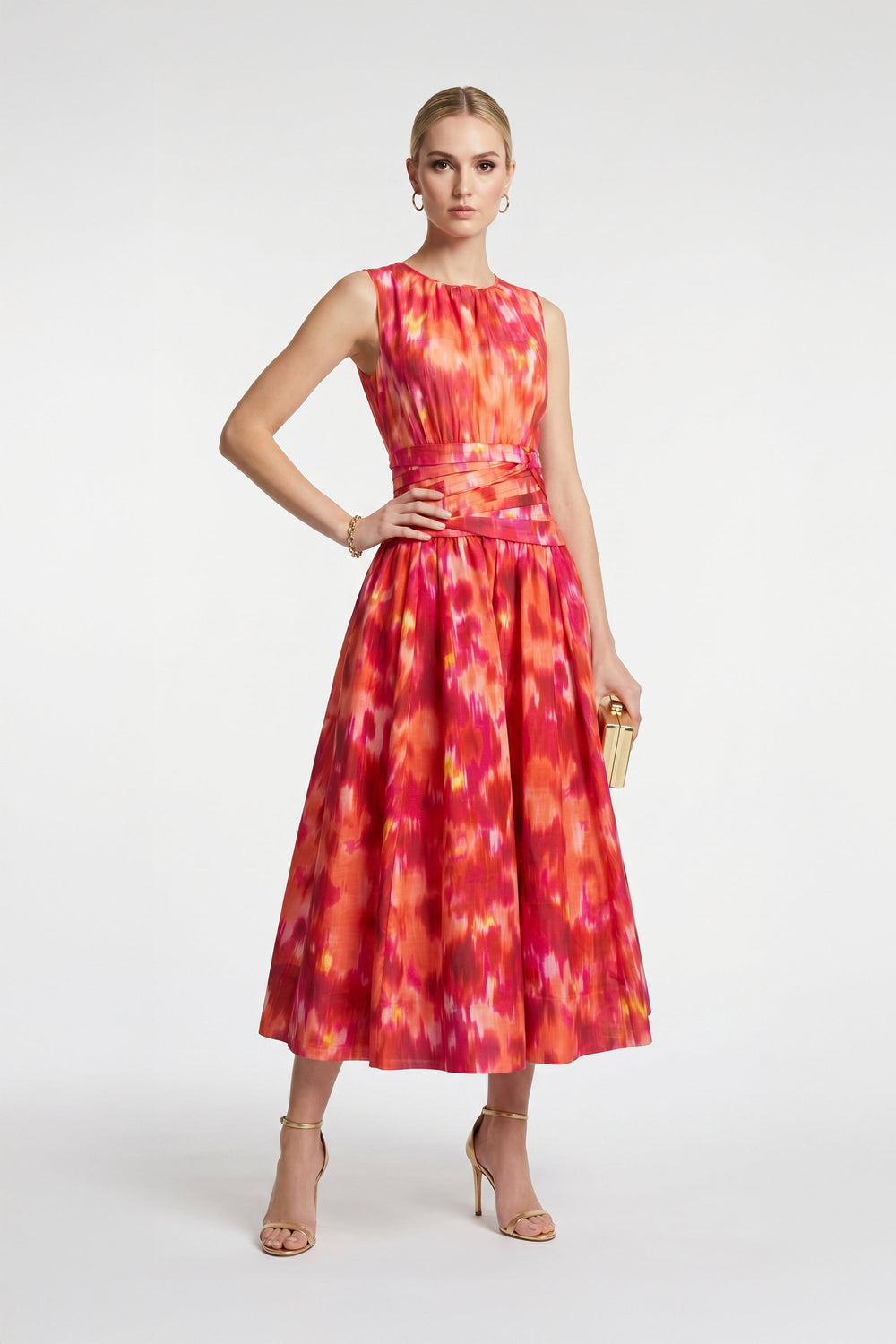 Abigail Pleated Waist Vestido - Reina Diaz