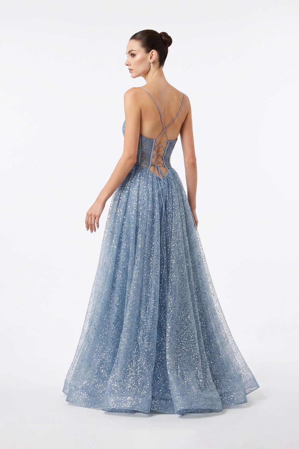 Adelina Corset Lace-Up Maxi Vestido 421465 CIE - Reina Diaz