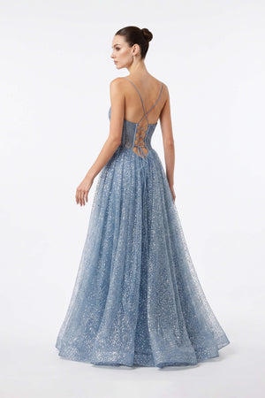 Adelina Corset Lace-Up Maxi Vestido 421465 CIE - Reina Diaz