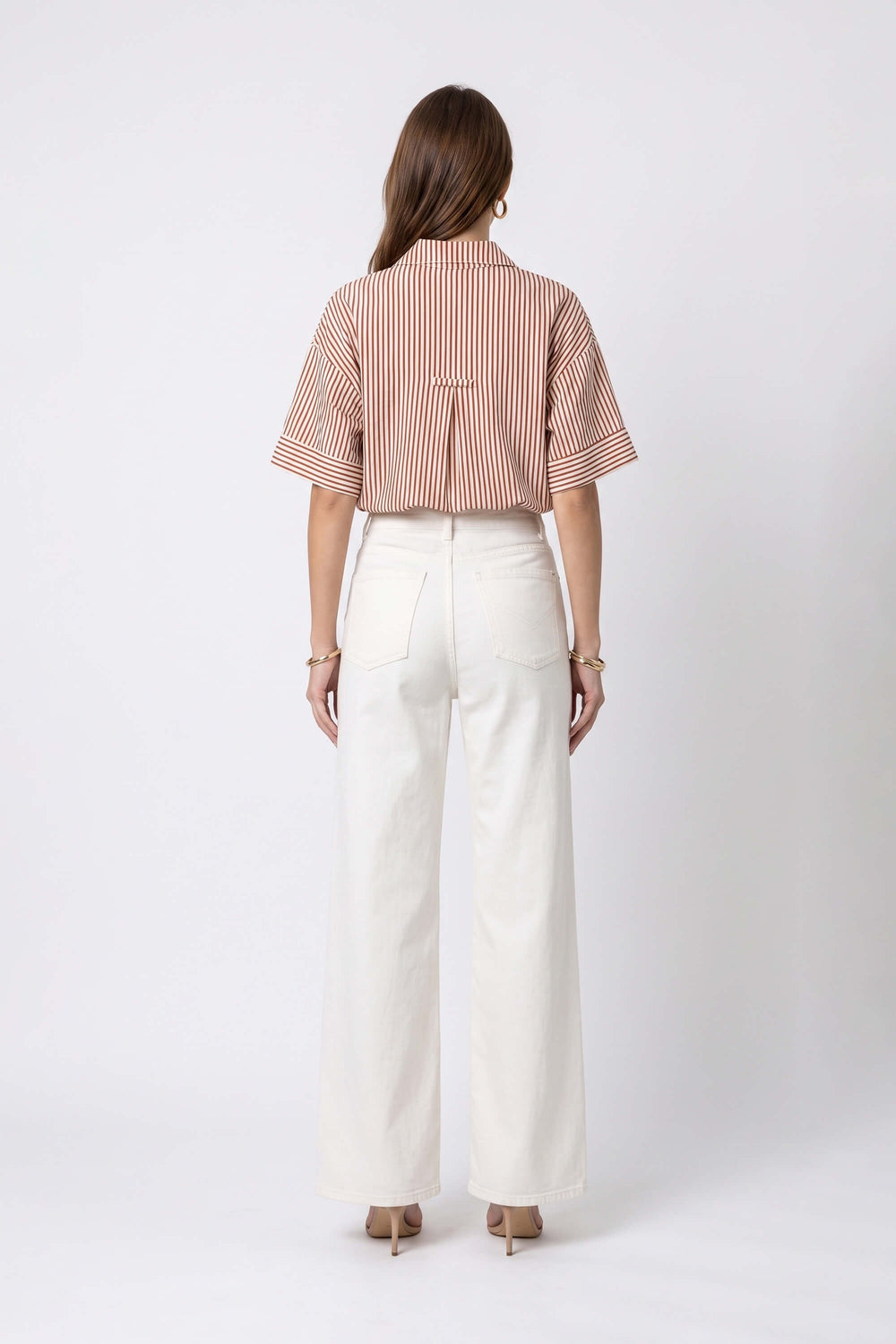 Adelina High-Waist Wide-Leg Pantalón 731151 HUE - Reina Diaz