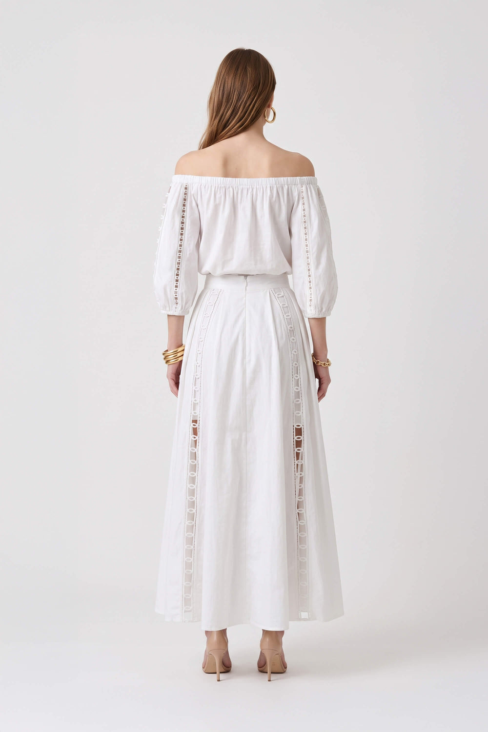 Adriana Off-Shoulder Lace Blusa 554300 HUE - Reina Diaz