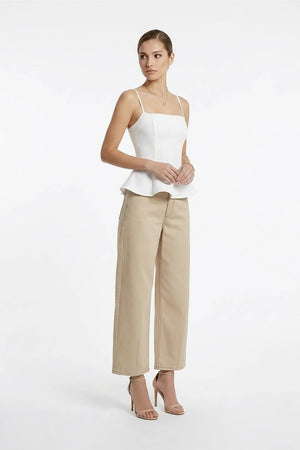 Adriana Peplum Strap Top - Reina Diaz