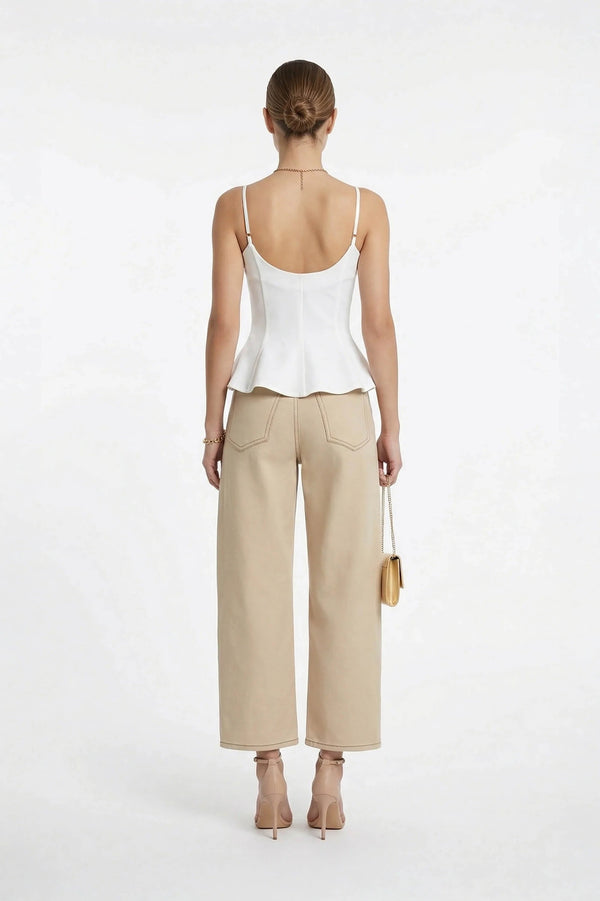 Adriana Peplum Strap Top - Reina Diaz