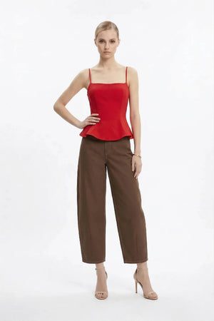 Adriana Peplum Strap Top - Reina Diaz