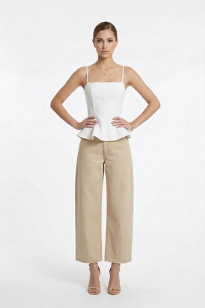 Adriana Peplum Strap Top - Reina Diaz