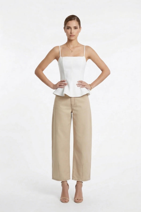 Adriana Peplum Strap Top - Reina Diaz