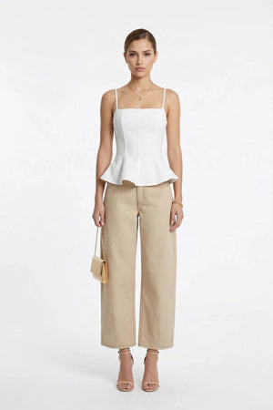 Adriana Peplum Strap Top - Reina Diaz