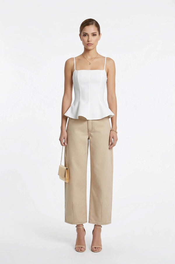 Adriana Peplum Strap Top - Reina Diaz
