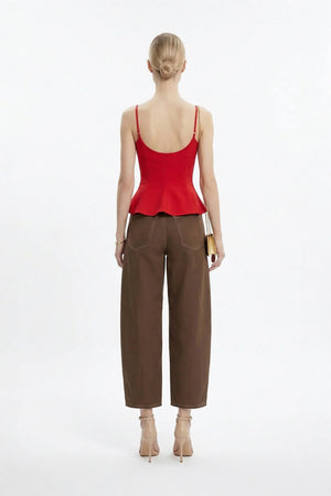 Adriana Peplum Strap Top - Reina Diaz