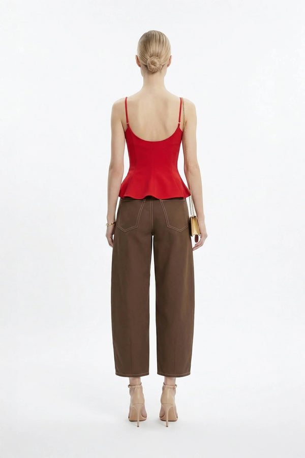 Adriana Peplum Strap Top - Reina Diaz