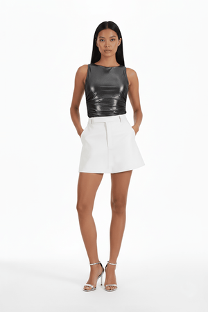 Aitana Leather Skort - Reina Diaz