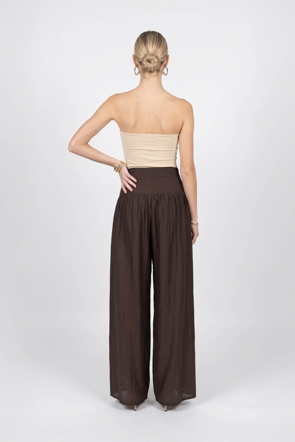 Alexa Asymmetrical Strapless White Top 753045 ALM - Reina Diaz