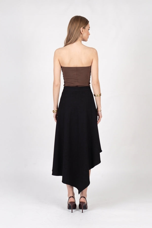 Alexa Asymmetrical Strapless White Top 753045 CAF - Reina Diaz