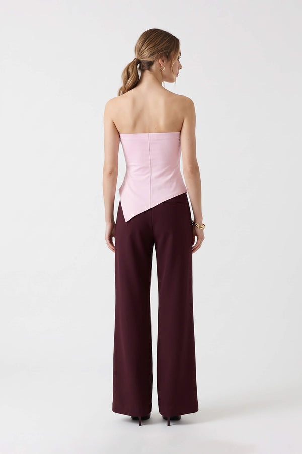 Alexa Asymmetrical Strapless White Top 753045 ROS - Reina Diaz
