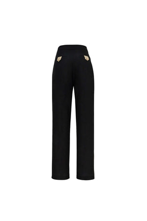 Alexa Flap - Detail Straight - Leg Pants - Reina Diaz
