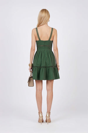 Alexa Ladder-Trim Cami Mini Vestido 723164MIL - Reina Diaz