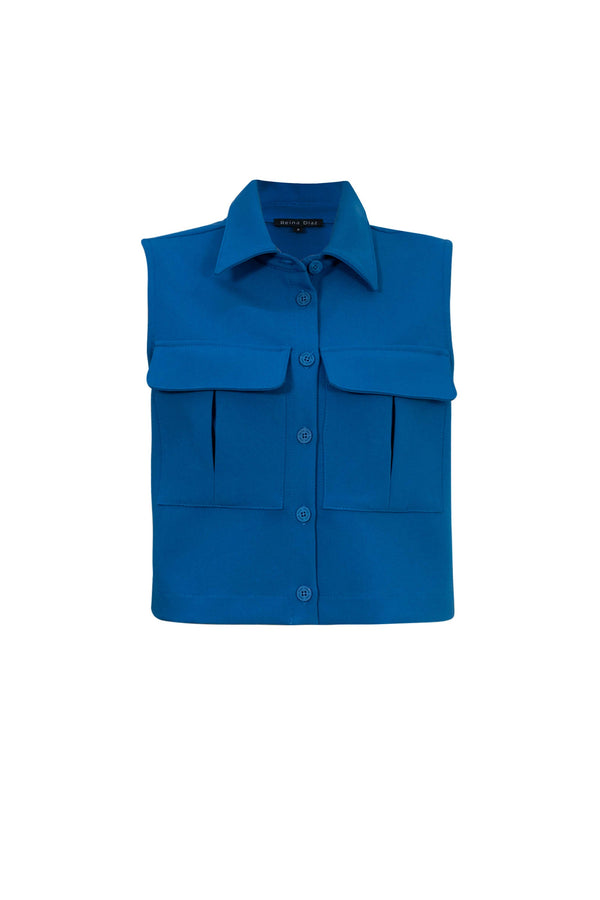 Alexa Sleeveless Utility Pocket Vest - Reina Diaz
