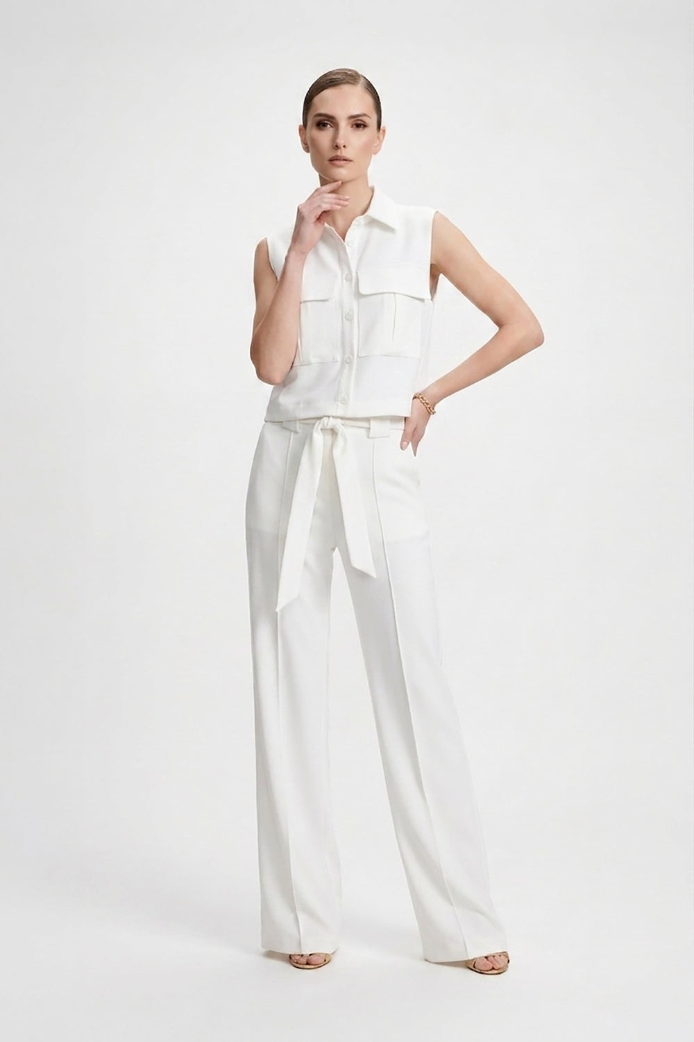Alexa Sleeveless Utility Pocket Vest - Reina Diaz