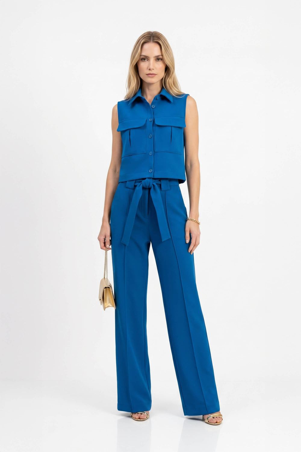 Alexa Sleeveless Utility Pocket Vest - Reina Diaz