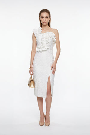 Aliza One - Shoulder Ruffle Vestido - Reina Diaz