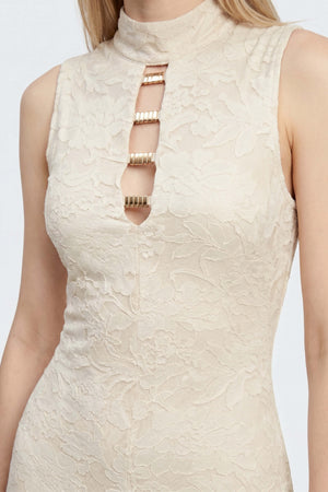 Amalia Cutout High-Neck Maxi Vestido 723081 - Reina Diaz