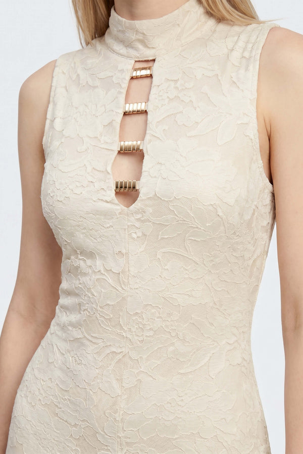 Amalia Cutout High-Neck Maxi Vestido 723081 - Reina Diaz
