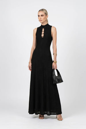 Amalia Cutout High-Neck Maxi Vestido 723081 - Reina Diaz