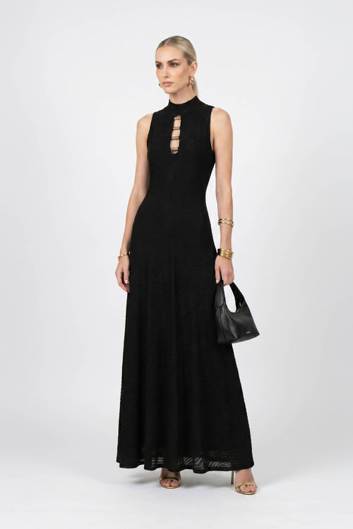 Amalia Cutout High-Neck Maxi Vestido 723081 - Reina Diaz