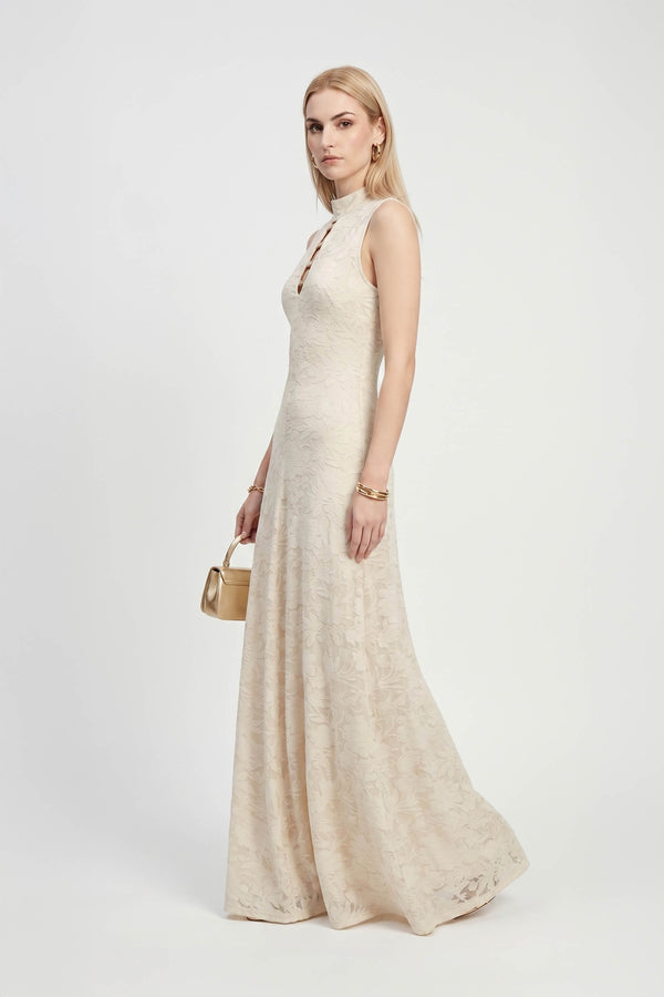 Amalia Cutout High-Neck Maxi Vestido 723081 - Reina Diaz